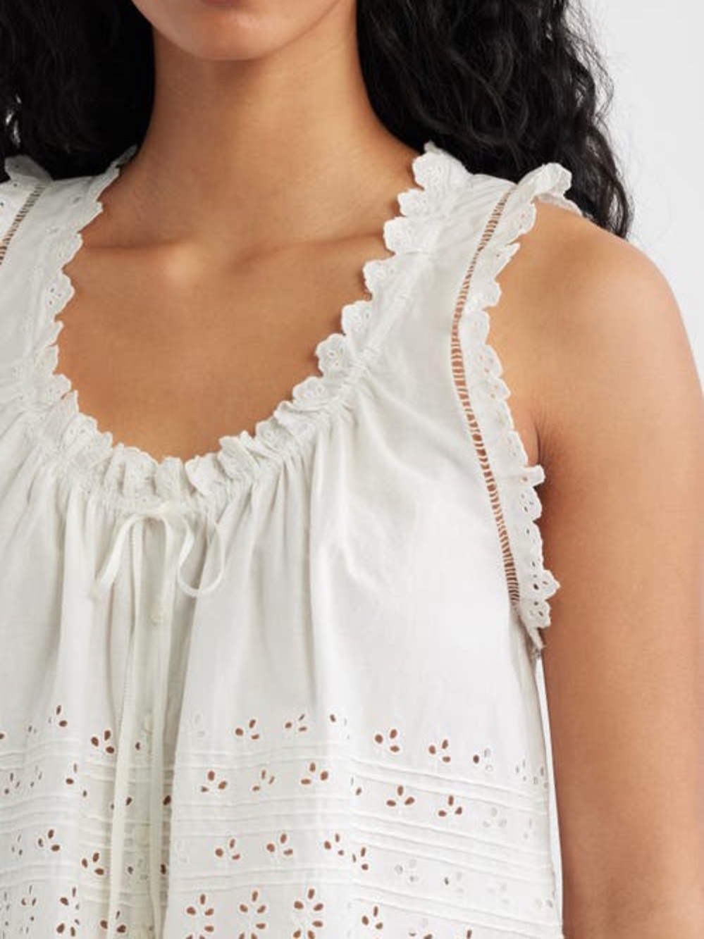 New Doen Toussine Top Salt S - Picture 2 of 5